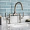 Kingston Brass Whitaker Industrial Style Bridge Bathroom Faucet W/ Pop-Up Drain, Nickl KS2178KL - alternate 3